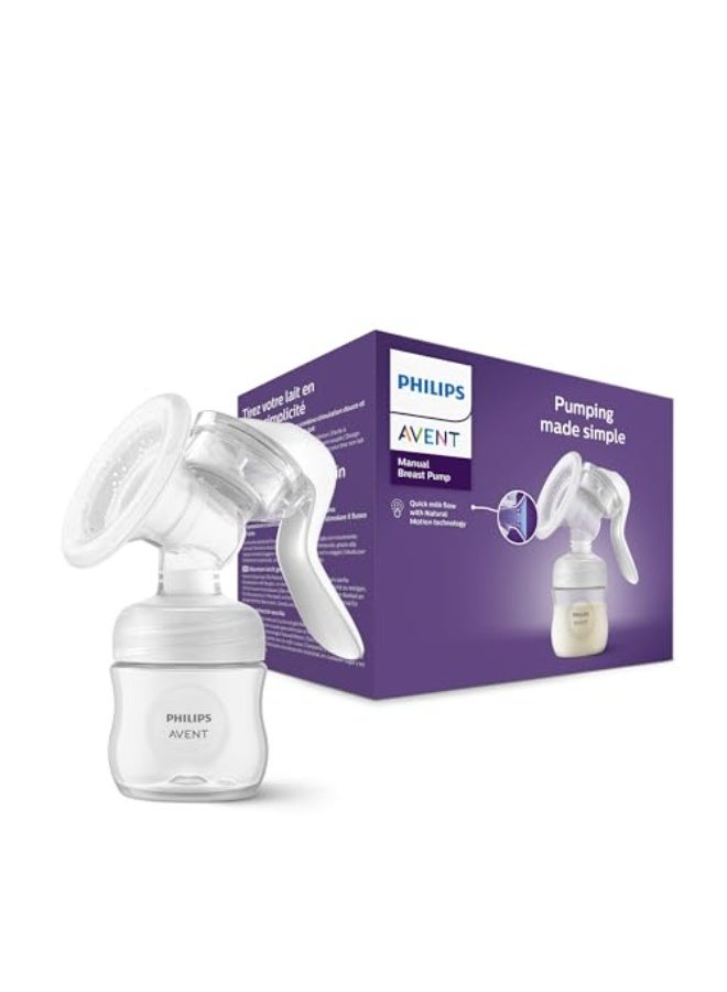Avent Philips Avent Manual Breast Pump - Easy Pumping, with Natural Motion Technology, BPA-Free Transparent - Image 2